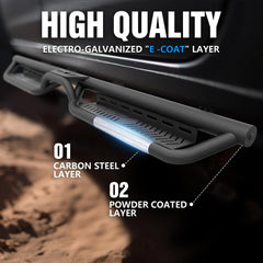 Heavy-Duty Side Steps for 2024 2025 Toyota Tacoma Double Cab & Crew Cab (4 Full-Size Doors)