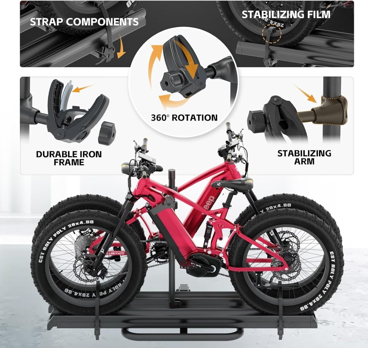 2pcs Bicycle Racks for Cars With Ramp | Loltruck