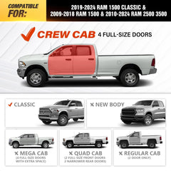 Yzona Lifted Truck Side Steps Compatible for 2009-2018 Dodge Ram 1500 Crew Cab