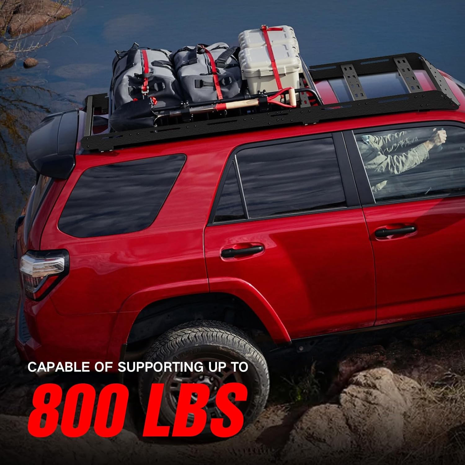 Full Size Luggage Roof Rack Cargo Basket for 2010-2024 Toyota 4Runner 5th Gen | Yzona