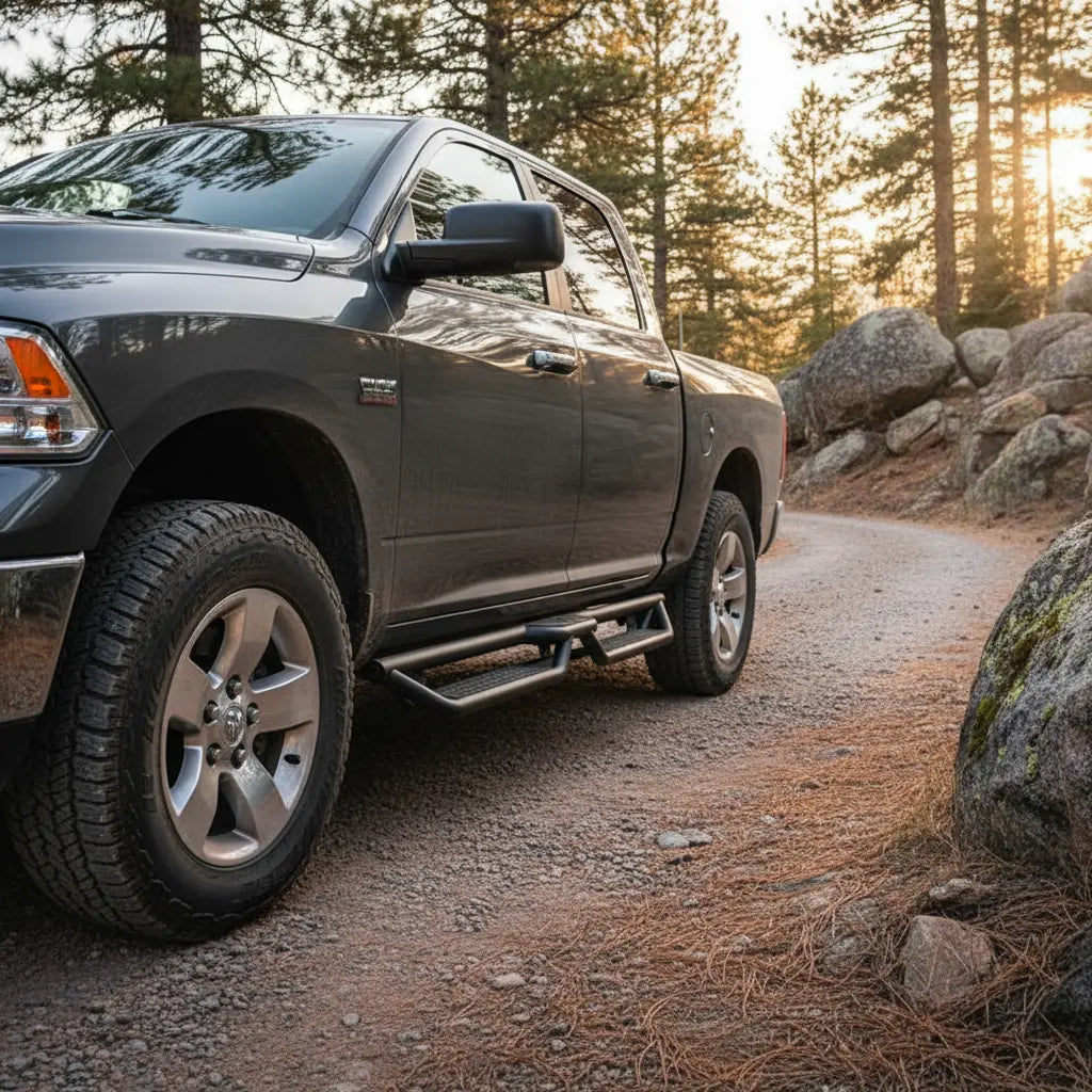 Loltruck Rock Slider Compatible for 2009-2018 Dodge Ram 1500 Crew Cab | 2019-2024 Ram 1500 Classic | 2010-2024 Ram 2500 & 3500 Crew Cab