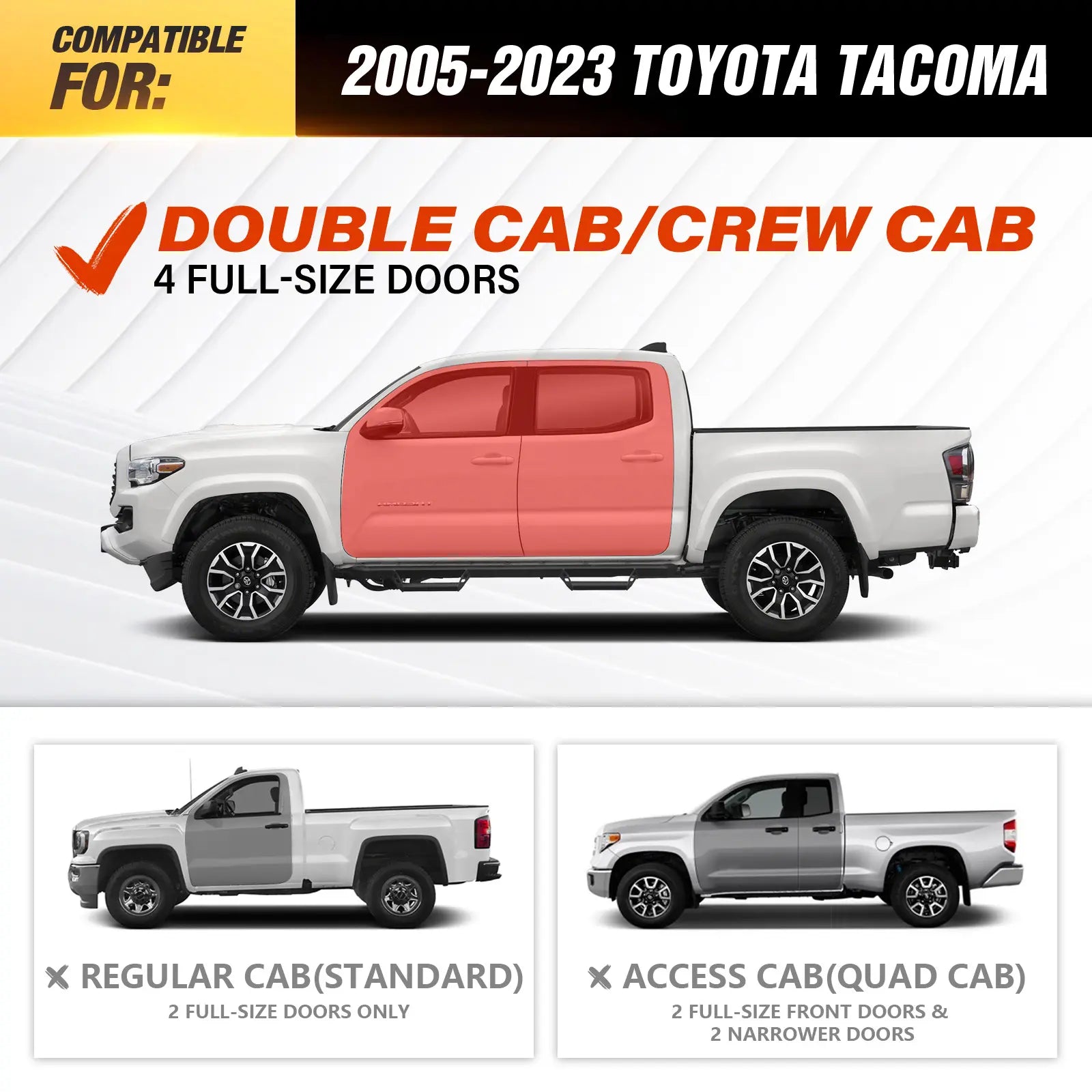 Side Steps for Trucks ​2005-2023 Toyota Tacoma