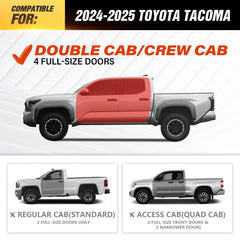 Heavy-Duty Side Steps for 2024 2025 Toyota Tacoma Double Cab & Crew Cab (4 Full-Size Doors)