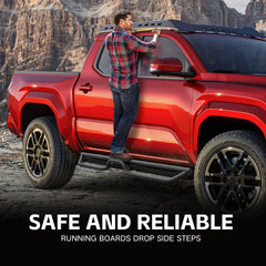 Heavy-Duty Side Steps for 2024 2025 Toyota Tacoma Double Cab & Crew Cab (4 Full-Size Doors)