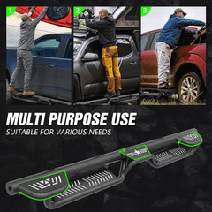 Three Raised Steps Running Boards for 2024 2025 Toyota Tacoma Double Cab & Crew Cab