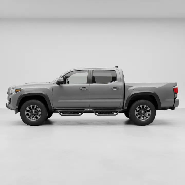Three Raised Steps Running Boards for 2024 2025 Toyota Tacoma Double Cab & Crew Cab