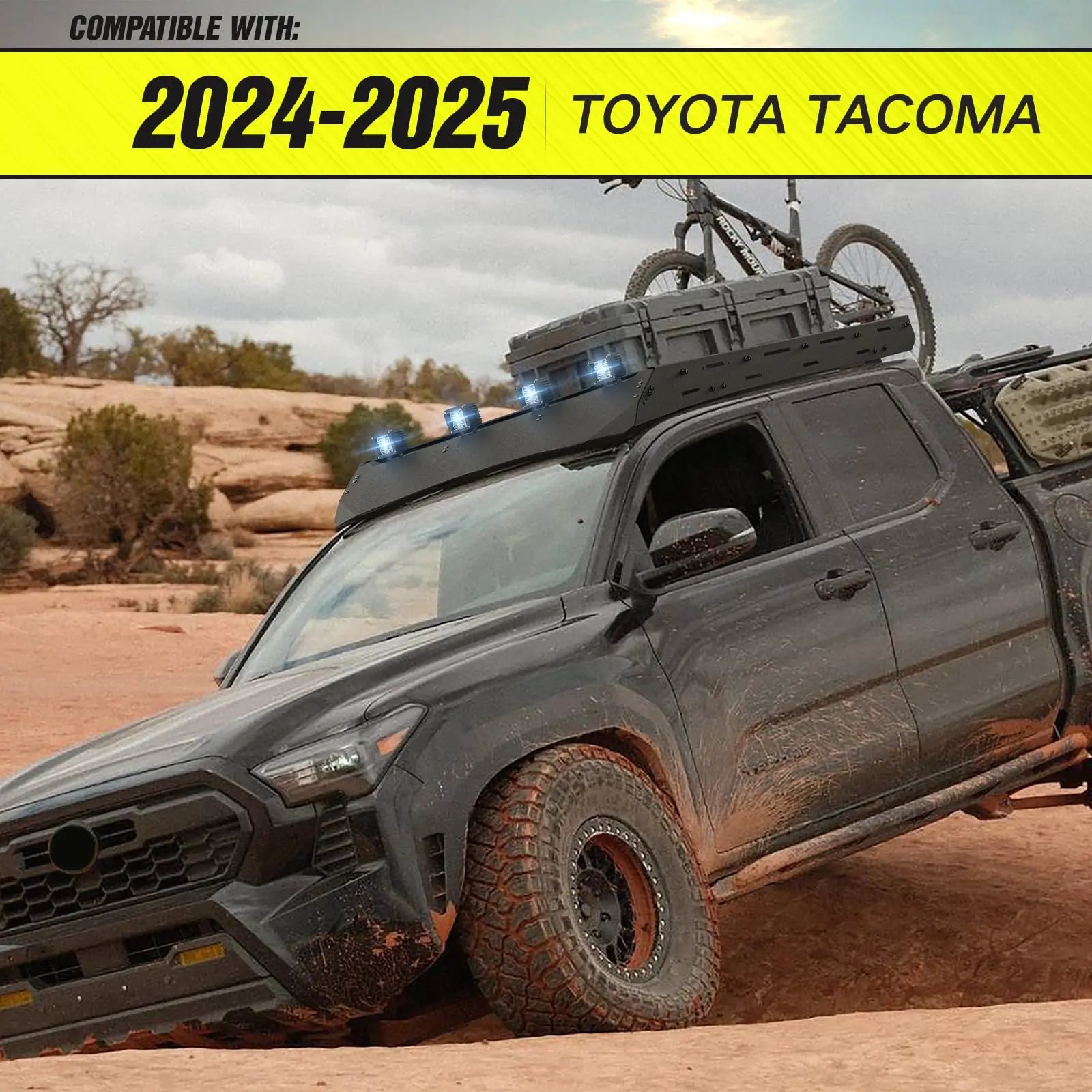 Loltruck Roof Rack Cargo Basket for 2024-2025 Tacoma